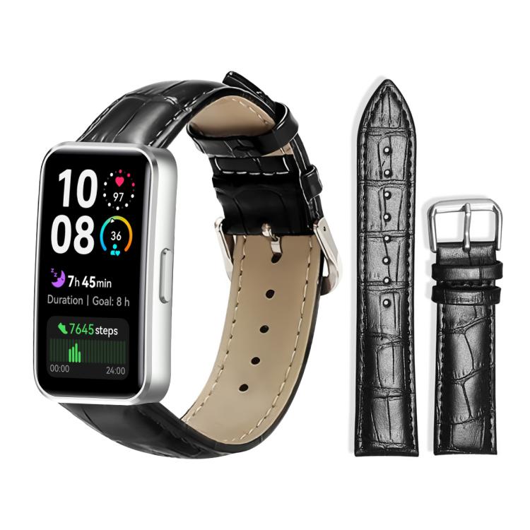 Watch Band – Leather (20mm) For Huawei Band 10 9 8 14mm Black