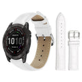 xDfind Bamboo Texture Pin Buckle Leather Watch Band, For Garmin Fenix 8/7X/6X/5X 26mm 22mm, For Garmin Fenix 8/7/6/5 22mm 20mm, For Garmin Fenix 8/7S/6S/5S 20mm 18mm, For Garmin Forerunner 45/45S/Swim2 18mm For Garmin Fenix 8 7X 6X 5X 26mm 22mm White
