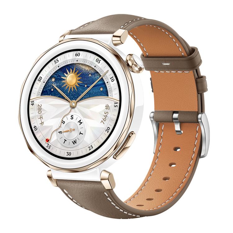 Watch Band – Leather (Black) #4 22mm For Huawei Watch GT5 GT5 Pro 4 4 Pro Brown