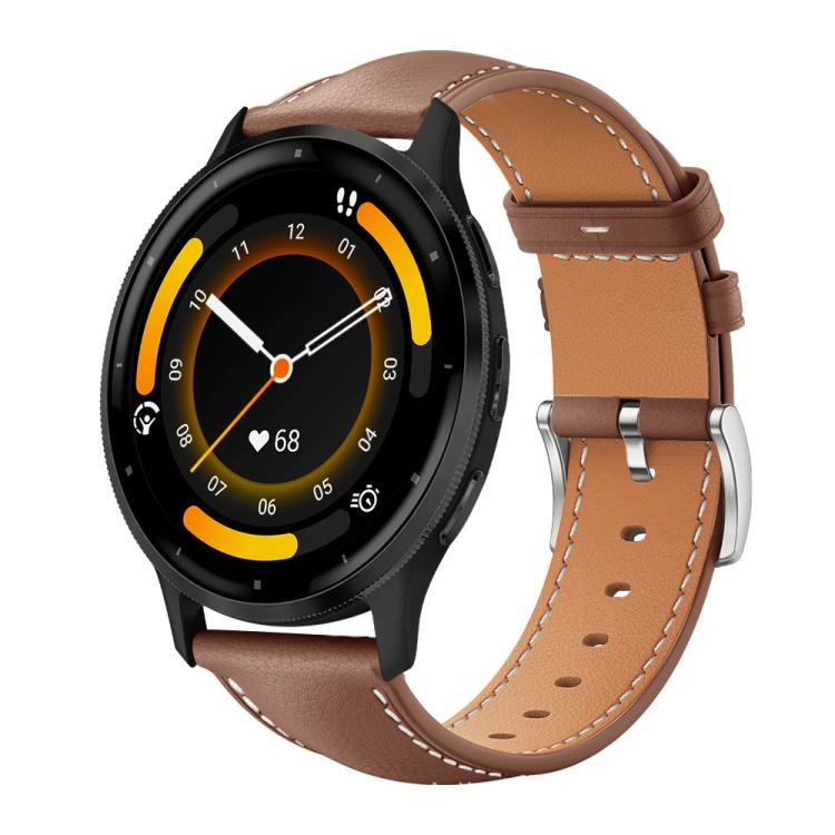 Watch Band – Leather (Black) #5 22mm For Garmin Venu 3 vivoactive4 Coffee