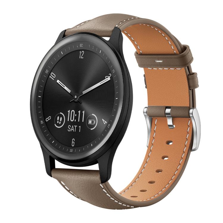 Watch Band – Leather (Black) #5 20mm For Garmin GarminMove Sport vivoactive5 3 Brown