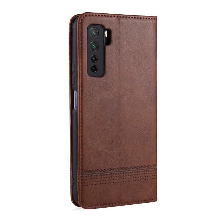 AZNS Magnetic Calf Texture Horizontal Flip Leather Case with Card Slots & Holder & Wallet – Magnetic, Card Slot, Flip, For Huawei Nova 7 SE, For Huawei Nova 7, For Huawei Enjoy 20, For Huawei Maimang 9