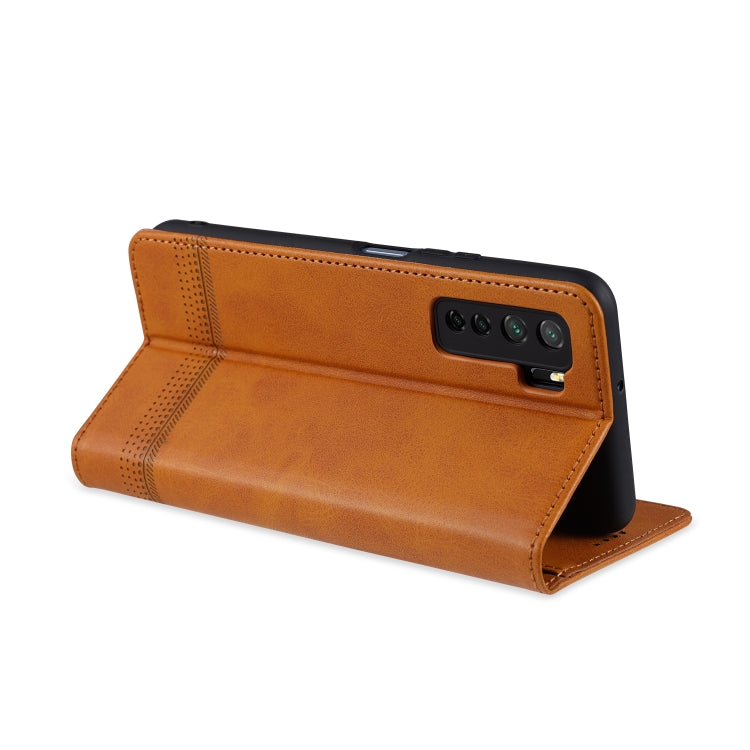 AZNS Magnetic Calf Texture Horizontal Flip Leather Case with Card Slots & Holder & Wallet – Magnetic, Card Slot, Flip, For Huawei Nova 7 SE, For Huawei Nova 7, For Huawei Enjoy 20, For Huawei Maimang 9