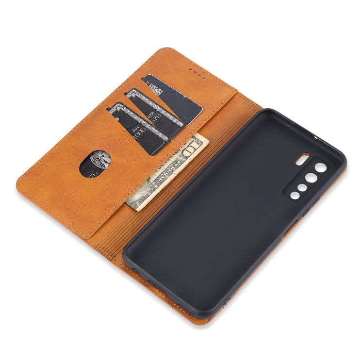 AZNS Magnetic Calf Texture Horizontal Flip Leather Case with Card Slots & Holder & Wallet – Magnetic, Card Slot, Flip, For Huawei Nova 7 SE, For Huawei Nova 7, For Huawei Enjoy 20, For Huawei Maimang 9