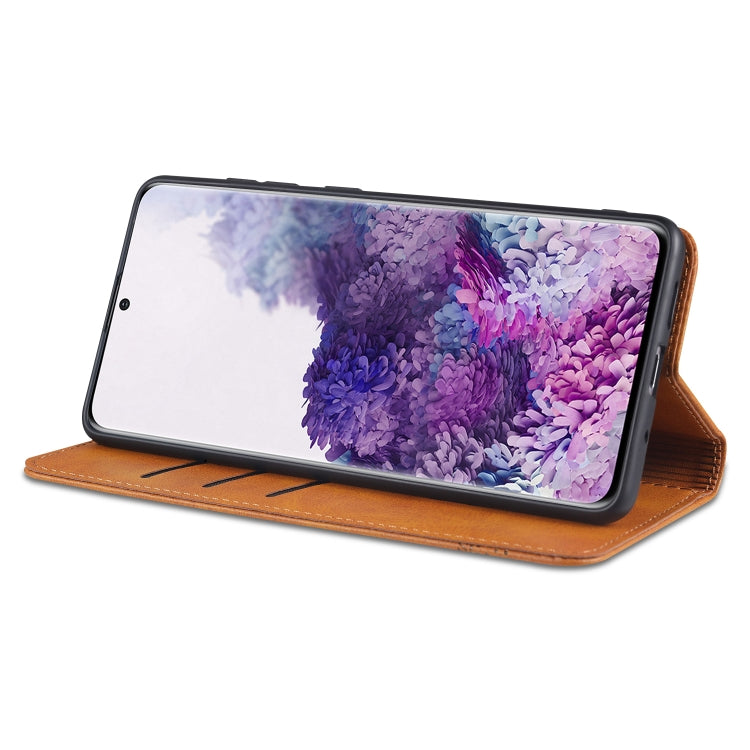 AZNS Magnetic Calf Texture Horizontal Flip Leather Case with Card Slots & Holder & Wallet – Magnetic, Card Slot, Flip, For Samsung Galaxy S20+