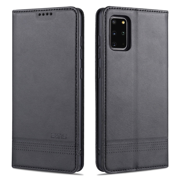 AZNS Magnetic Calf Texture Horizontal Flip Leather Case with Card Slots & Holder & Wallet – Magnetic, Card Slot, Flip, For Samsung Galaxy S20+ For Samsung Galaxy S20+ Black