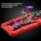 Iron Knight Series 2 in 1 PC + TPU Phone Case with Ring Holder, For...