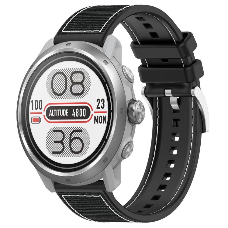 Watch Band – Silicone, Braided Nylon (20mm) #2 20mm For COROS Pace 2 Apex 2 42mm Black