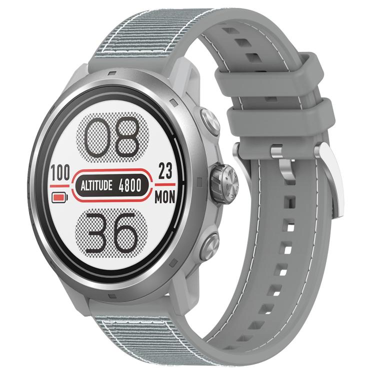 Watch Band – Silicone, Braided Nylon (20mm) #2 20mm For COROS Pace 2 Apex 2 42mm Grey