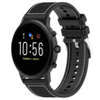 Watch Band – Silicone, Braided Nylon (22mm) #4 22mm For Fossil Gen 5 Carlyle Julianna Black