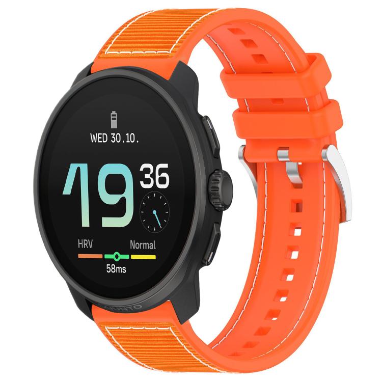Watch Band – Silicone, Braided Nylon (22mm) #2 22mm For Suunto Race S Race 9 Peak Orange