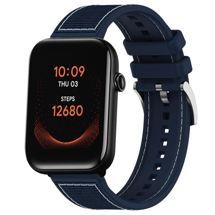 Watch Band – Silicone, Braided Nylon (20mm) 20mm For Ticwatch GTH E3 E 2 Midnight Blue