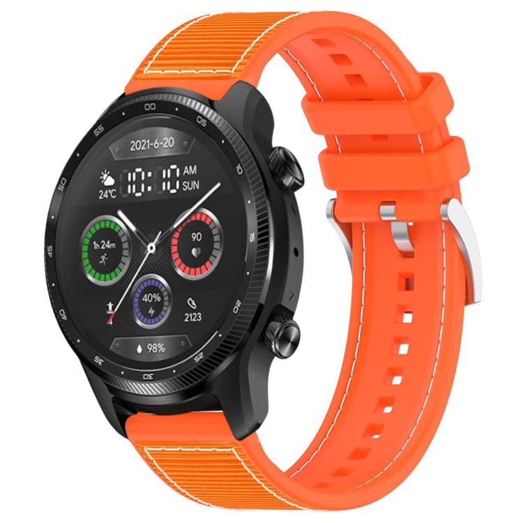 Watch Band – Silicone, Braided Nylon (20mm) 22mm For Ticwatch Pro X Pro 3 Pro Orange