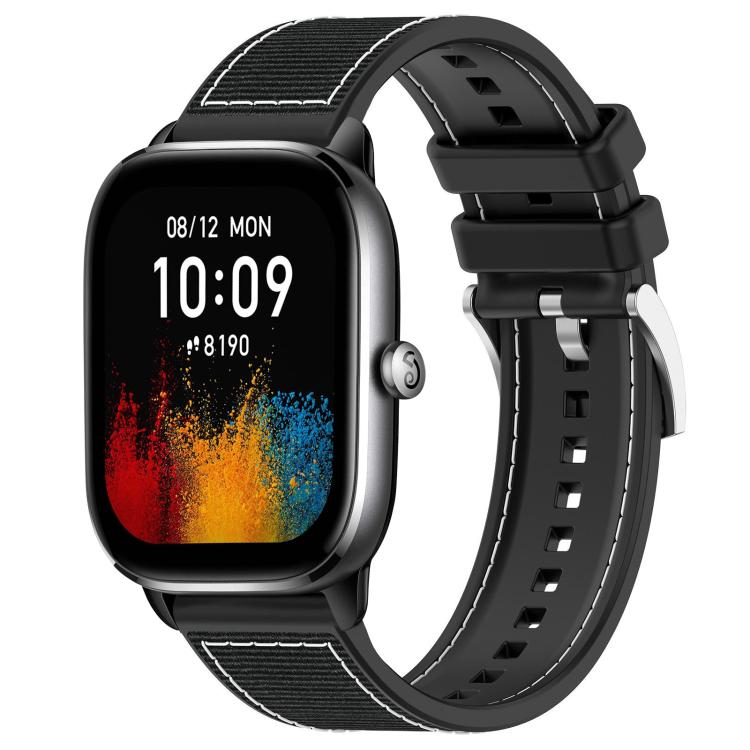 Watch Band – Silicone, Braided Nylon (22mm) #6 20mm For Amazfit GTS4 Mini GTS 3 GTS 2 Black