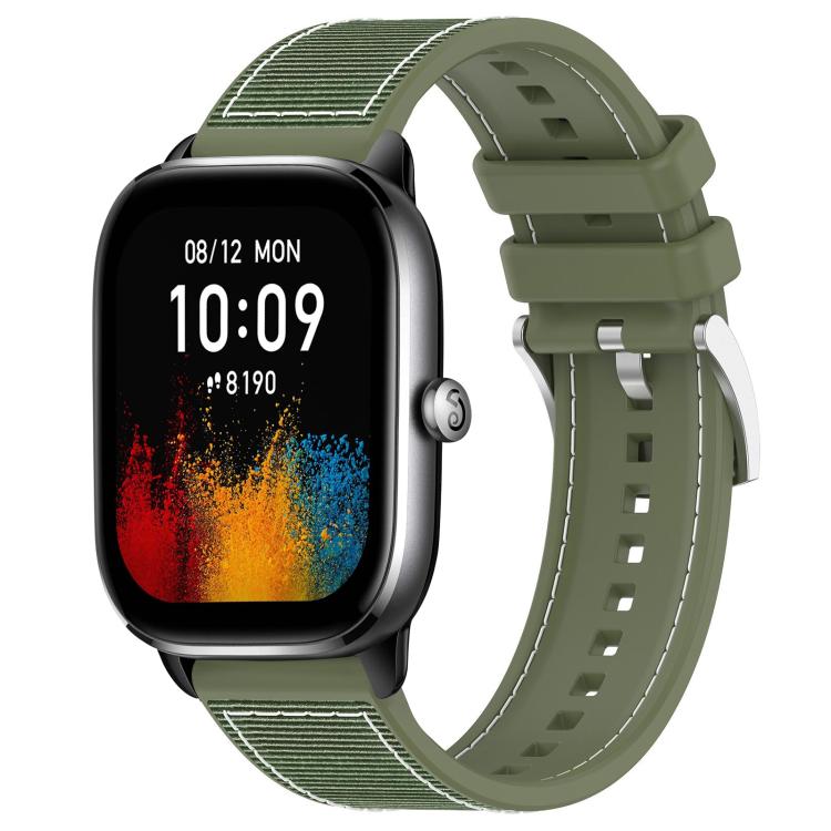Watch Band – Silicone, Braided Nylon (22mm) #6 20mm For Amazfit GTS4 Mini GTS 3 GTS 2 Green