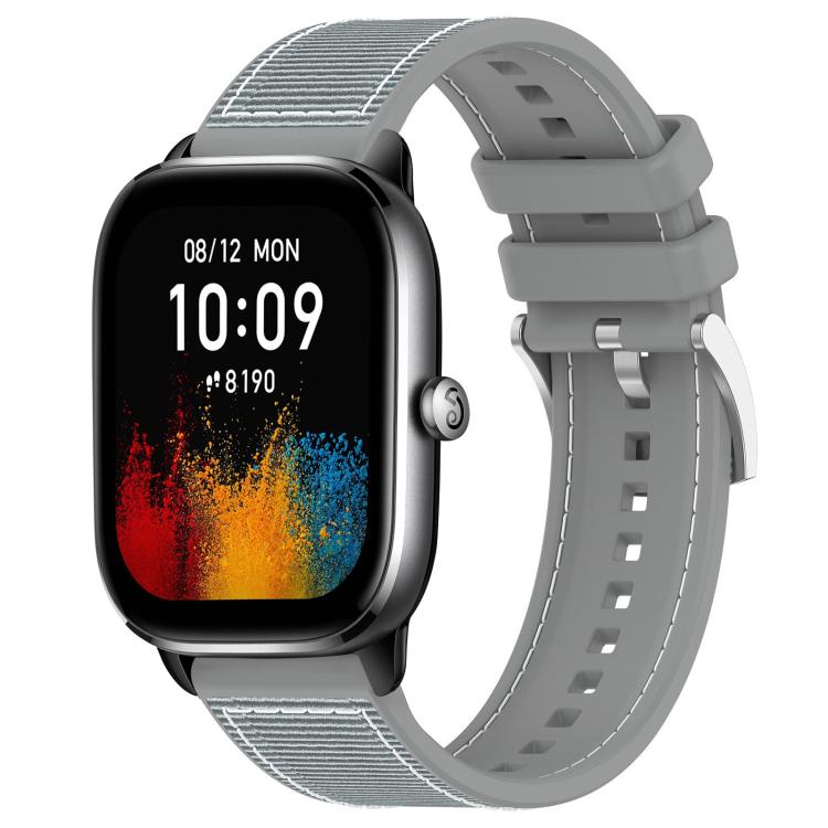 Watch Band – Silicone, Braided Nylon (22mm) #6 20mm For Amazfit GTS4 Mini GTS 3 GTS 2 Grey