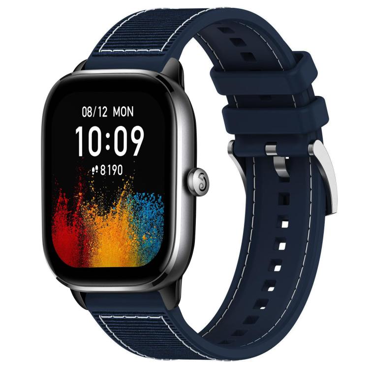 Watch Band – Silicone, Braided Nylon (22mm) #6 20mm For Amazfit GTS4 Mini GTS 3 GTS 2 Midnight Blue