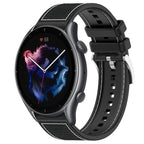 Watch Band – Silicone, Braided Nylon (22mm) #6 22mm For Amazfit GTR 4 GTR 3 GTR 3 Pro Black
