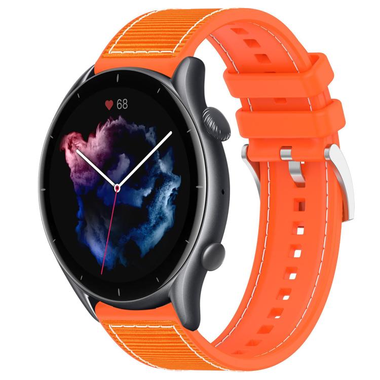Watch Band – Silicone, Braided Nylon (22mm) #6 22mm For Amazfit GTR 4 GTR 3 GTR 3 Pro Orange