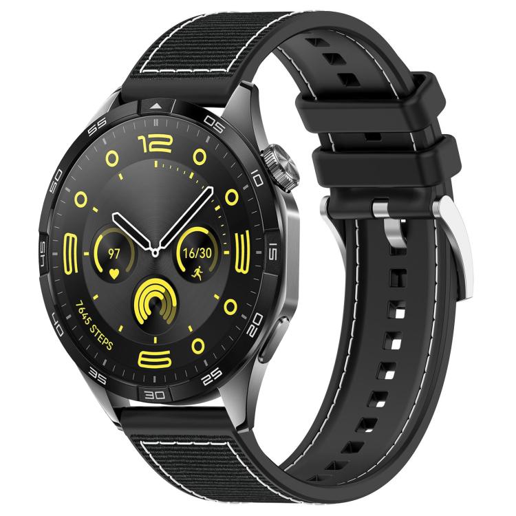 Watch Band – Silicone, Braided Nylon (22mm) 20mm For Huawei Watch GT4 GT3 GT2 Black
