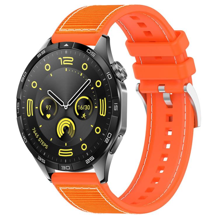 Watch Band – Silicone, Braided Nylon (22mm) 20mm For Huawei Watch GT4 GT3 GT2 Orange