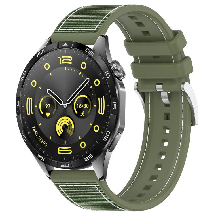 Watch Band – Silicone, Braided Nylon (22mm) 20mm For Huawei Watch GT4 GT3 GT2 Green