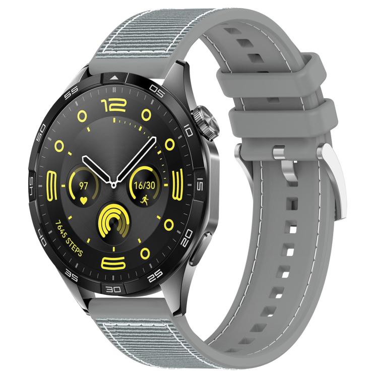 Watch Band – Silicone, Braided Nylon (22mm) 20mm For Huawei Watch GT4 GT3 GT2 Grey