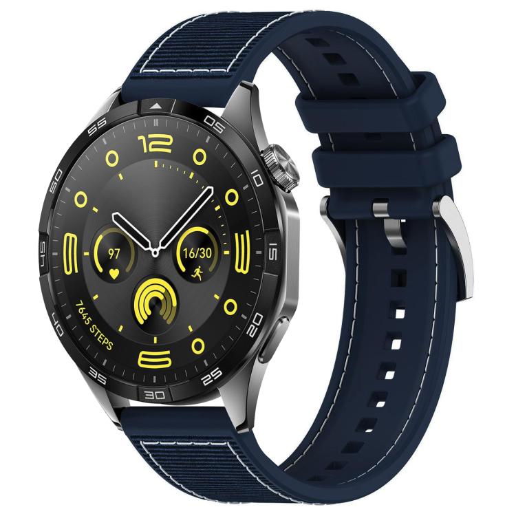 Watch Band – Silicone, Braided Nylon (22mm) 20mm For Huawei Watch GT4 GT3 GT2 Midnight Blue