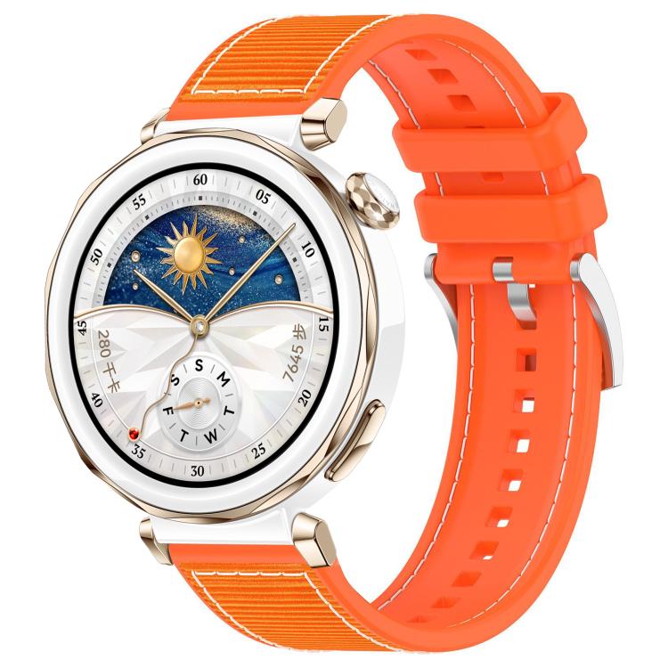 Watch Band – Silicone, Braided Nylon (22mm) 22mm For Huawei Watch GT5 GT5 Pro 4 4 Pro Orange