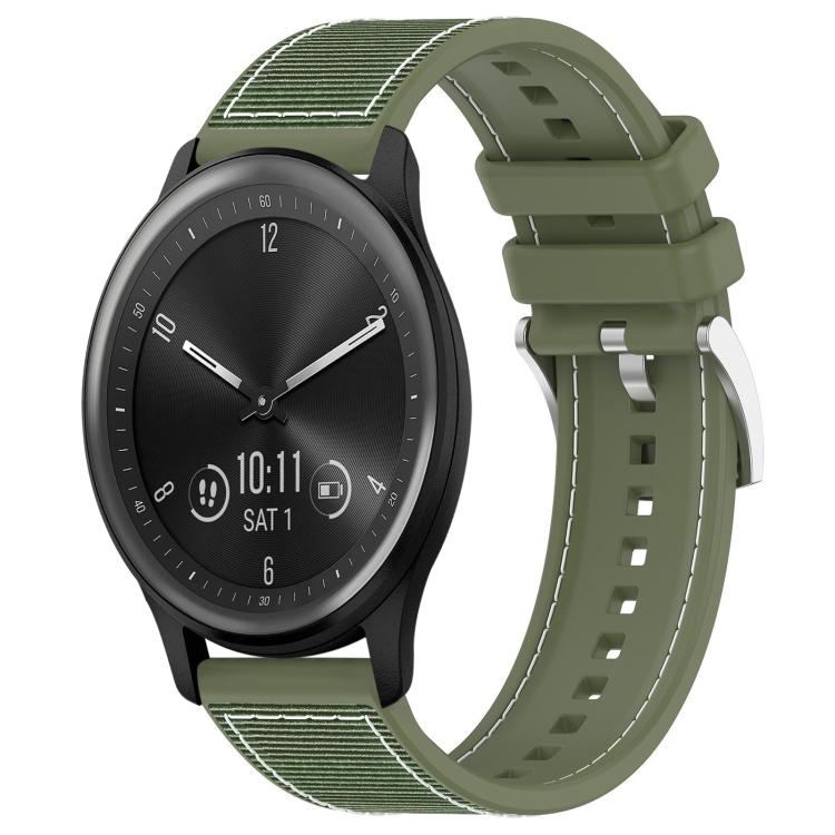 Watch Band – Silicone, Braided Nylon (22mm) #5 20mm For Garmin?Vivomove?Sport Vivoactive5 3 Green
