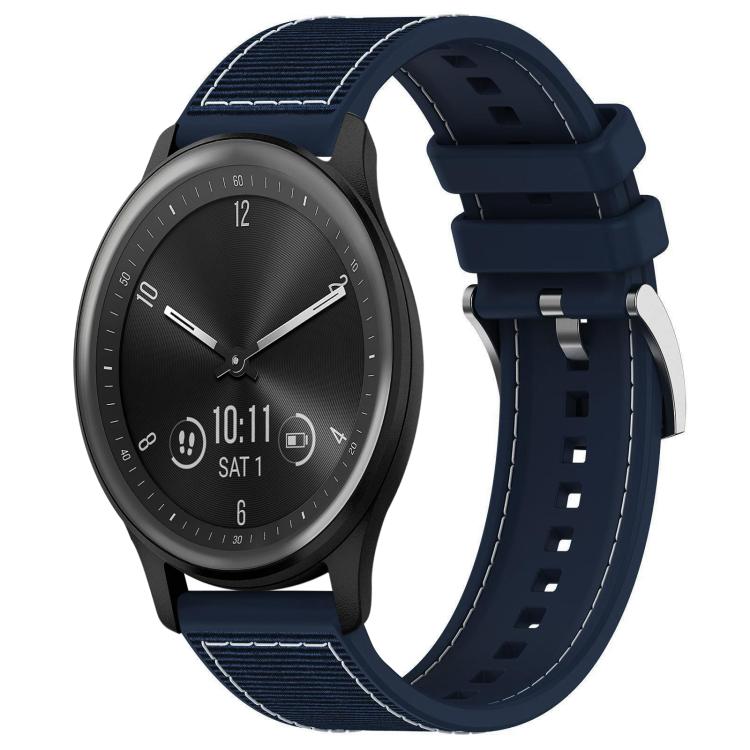 Watch Band – Silicone, Braided Nylon (22mm) #5 20mm For Garmin?Vivomove?Sport Vivoactive5 3 Midnight Blue