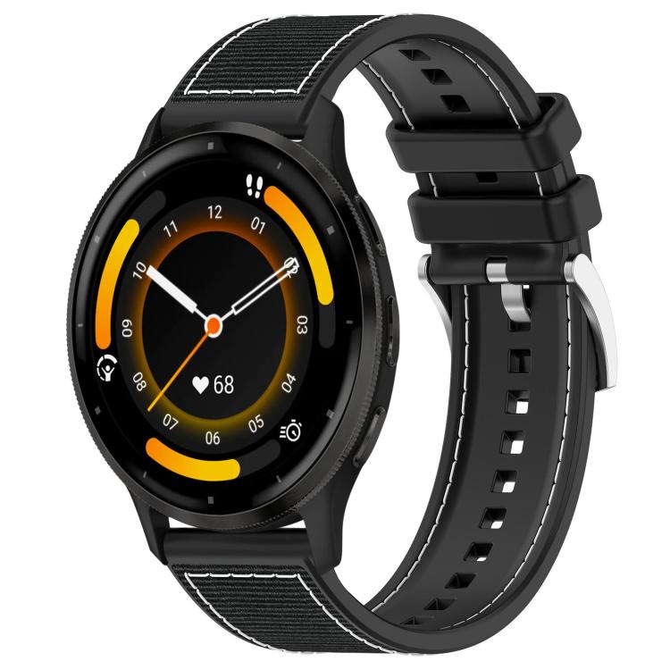 Watch Band – Silicone, Braided Nylon (22mm) #5 22mm For Garmin Venu 3 Vivoactive 4 Black