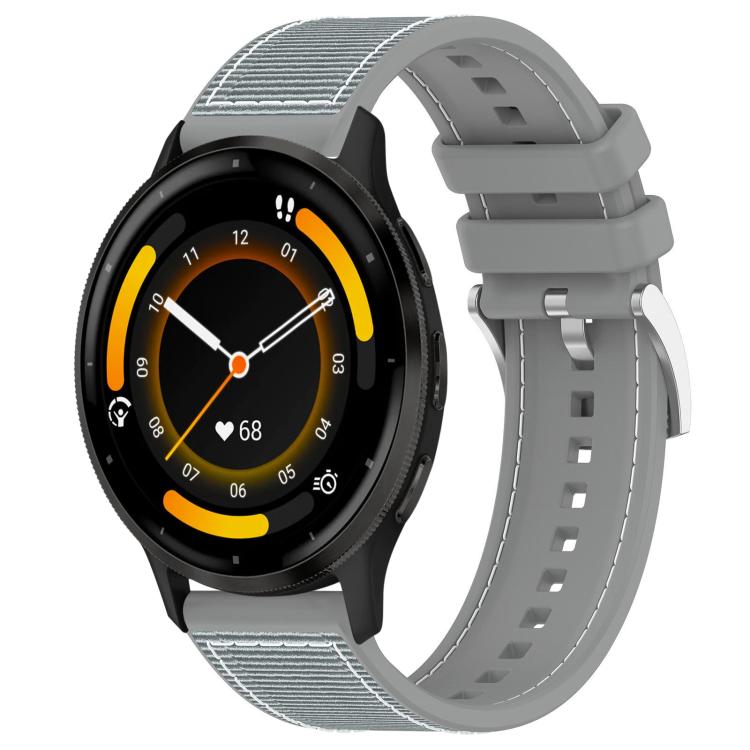 Watch Band – Silicone, Braided Nylon (22mm) #5 22mm For Garmin Venu 3 Vivoactive 4 Grey