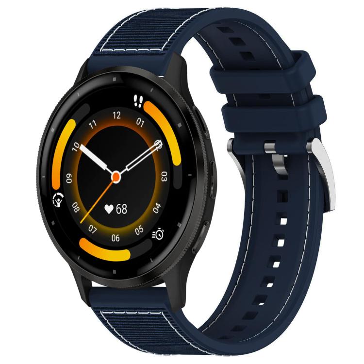 Watch Band – Silicone, Braided Nylon (22mm) #5 22mm For Garmin Venu 3 Vivoactive 4 Midnight Blue