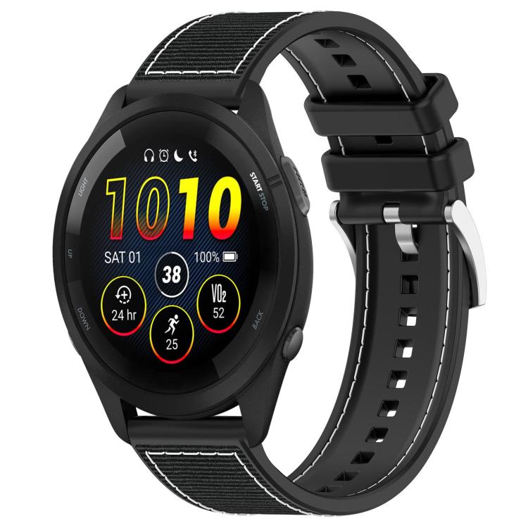 Watch Band – Silicone, Braided Nylon (22mm) #5 22mm For Garmin Forerunner 570 47mm 935 945 Black