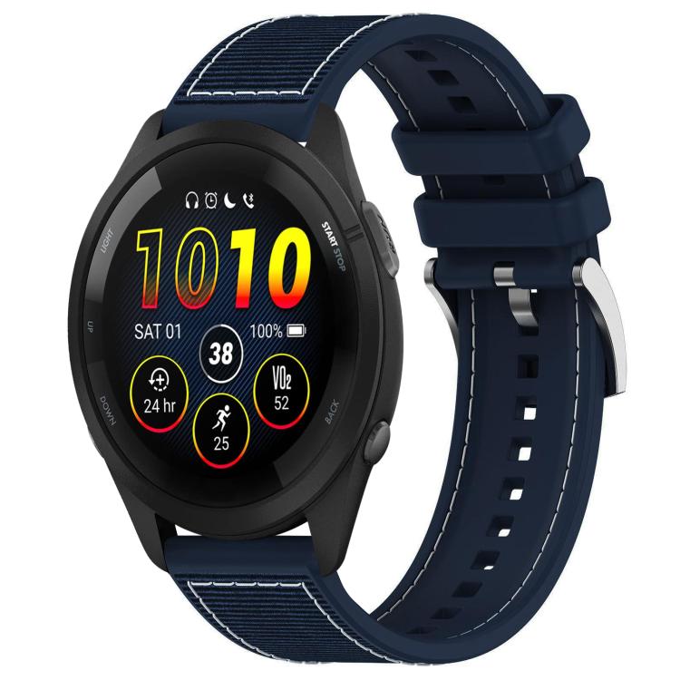 Watch Band – Silicone, Braided Nylon (22mm) #5 22mm For Garmin Forerunner 570 47mm 935 945 Midnight Blue