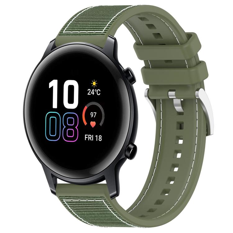 Watch Band – Silicone, Braided Nylon (20mm) #3 20mm For Honor Watch SE MagicWatch 2 42mm Green