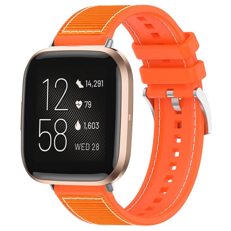 Watch Band – Silicone, Braided Nylon (20mm) #5 For Fitbit Versa 2 Versa Versa Lite 22mm Orange