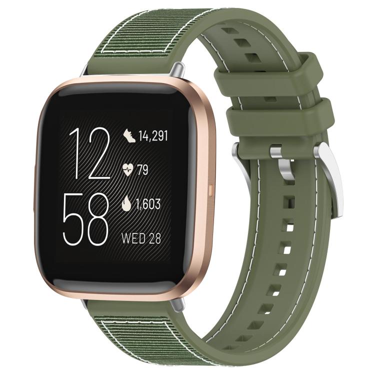 Watch Band – Silicone, Braided Nylon (20mm) #5 For Fitbit Versa 2 Versa Versa Lite 22mm Green
