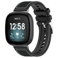 Watch Band – Silicone, Braided Nylon (20mm) #5 For Fitbit Versa 4 Versa3 Sense2 Sense 20mm Black