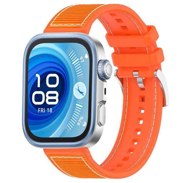 Watch Band – Silicone, Braided Nylon (20mm) #6 For Huawei Watch Fit4 Fit3 Fit4 Pro 20mm Orange