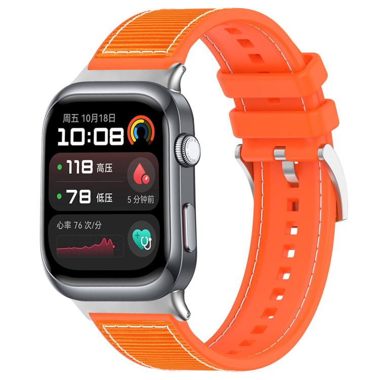 Watch Band – Silicone, Braided Nylon (20mm) #6 For Huawei Watch D2 22mm Orange