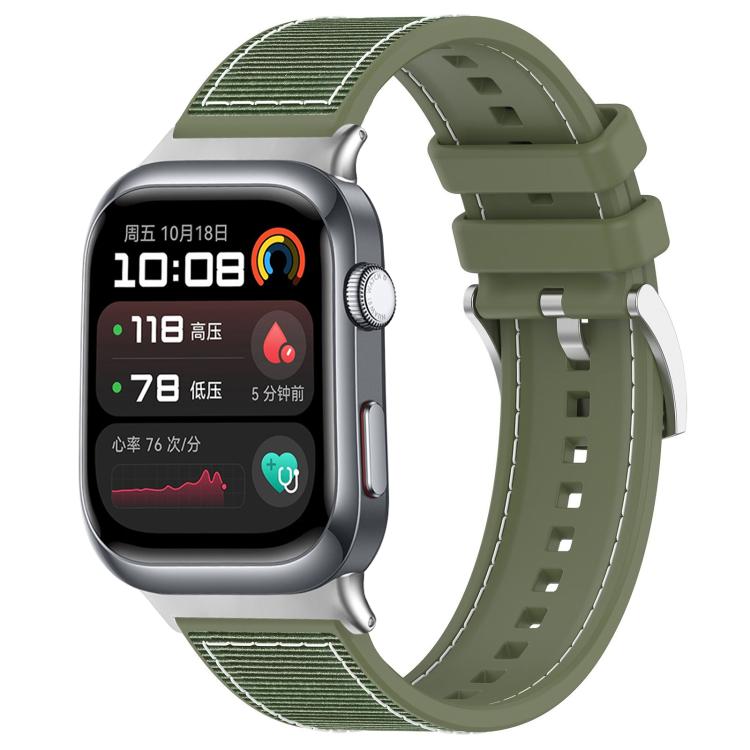Watch Band – Silicone, Braided Nylon (20mm) #6 For Huawei Watch D2 22mm Green