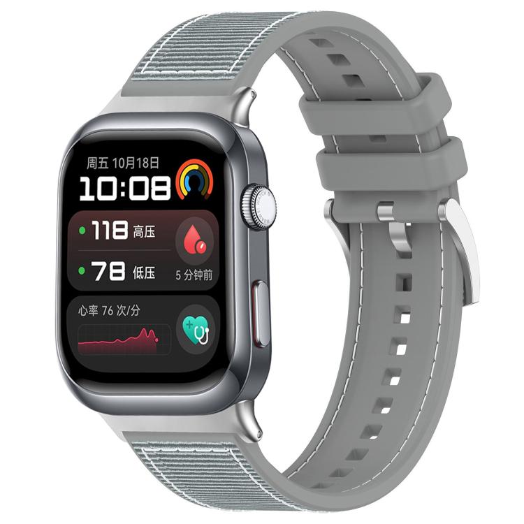Watch Band – Silicone, Braided Nylon (20mm) #6 For Huawei Watch D2 22mm Grey