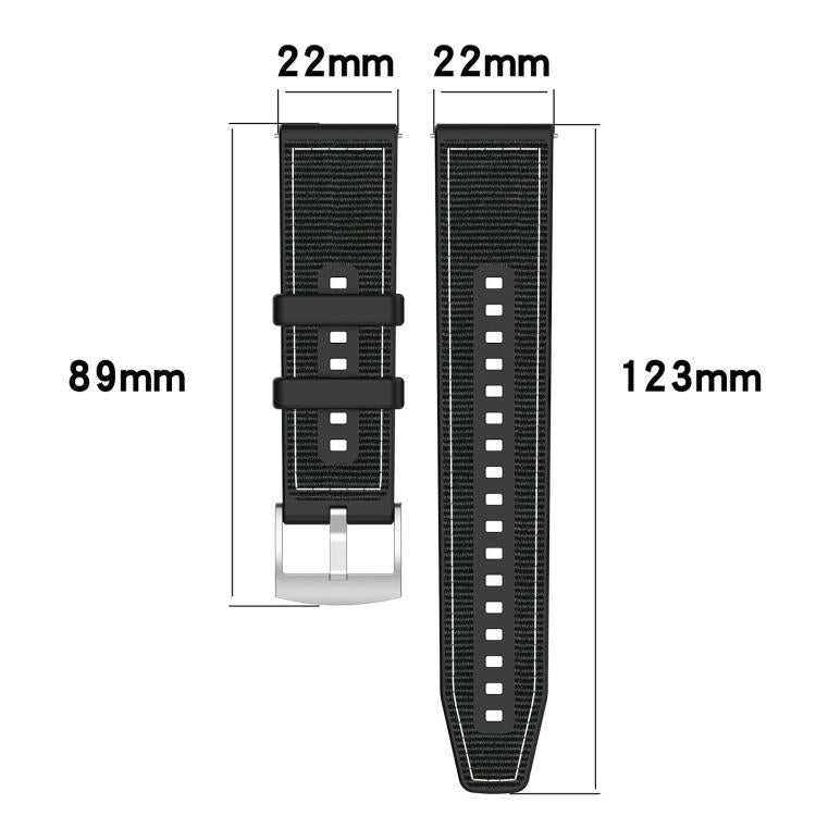 Watch Band – Silicone, Braided Nylon (20mm) #6