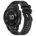 Watch Band – Silicone, Braided Nylon (26mm) For Garmin Fenix 8 7X 6X 5X 26mm Black