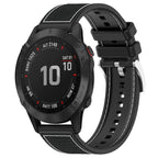 Watch Band – Silicone, Braided Nylon (26mm) For Garmin Fenix 8 7X 6X 5X 26mm Black