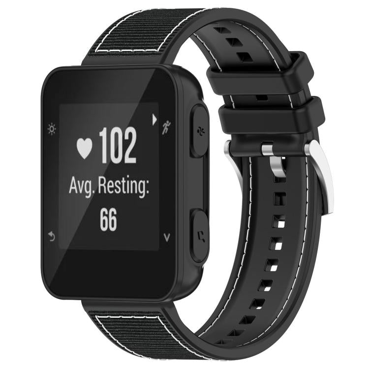 Watch Band – Silicone, Braided Nylon (26mm) For Garmin Forerunner 35 30 35J 20mm Black