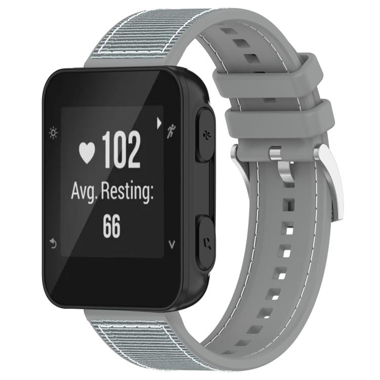 Watch Band – Silicone, Braided Nylon (26mm) For Garmin Forerunner 35 30 35J 20mm Grey