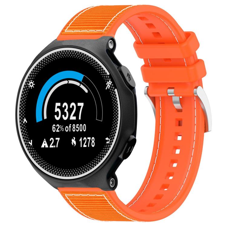 Watch Band – Silicone, Braided Nylon (26mm) For Garmin Forerunner 220 235 735 735XT 20mm Orange
